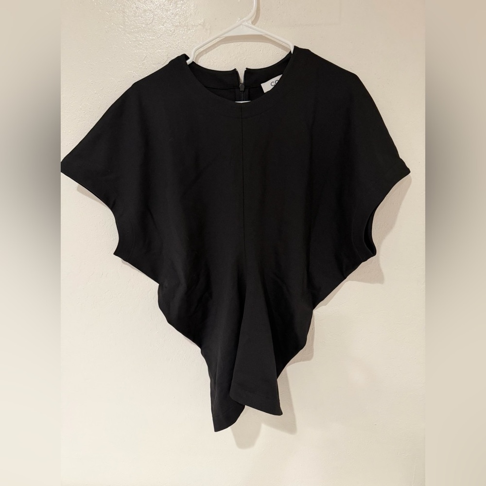 COS Black Assymetric Hem Top Size M - Picture 2 of 6